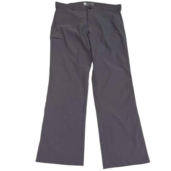 UB Tech Classic Fit 36X32 Gray Nylon Spandex Mens Pants With Zippered Pocket - Picture 1 of 15